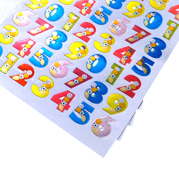 Huangcheng Stationery Office Culture Learning Stationery Stickers Alphanumeric Reward Stickers Color Package Kindergarten Baby Children's Stickers Hot Stamping Waterproof Laser Plastic Specification drawing
