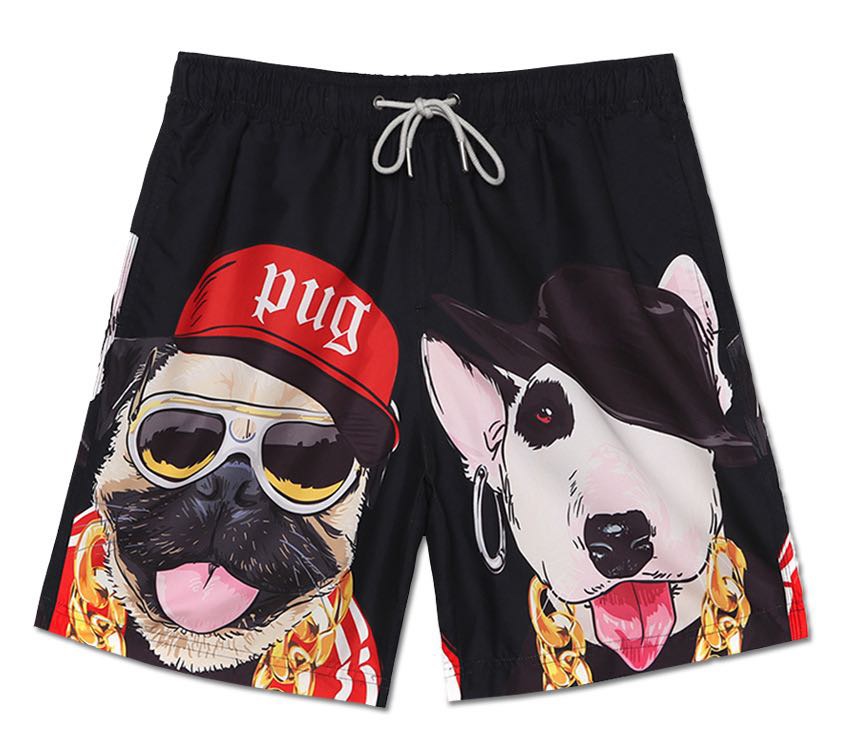 新款印花沙滩短裤男夏季速干网红ins潮牌休闲五分裤