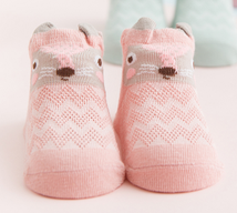 婴儿袜子纯棉卡通春夏季薄款网眼透气宝宝袜