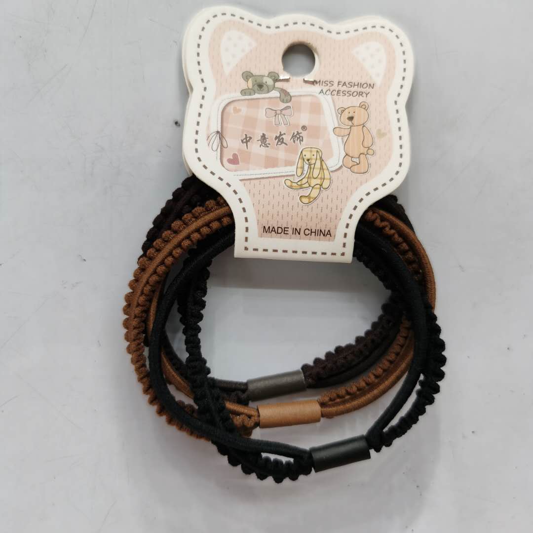 Korean-style fashionable and versatile women's hair band with high elasticity and popular rubber bands details Picture