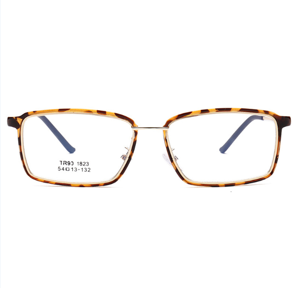 仿玳瑁眼镜平光镜金属镜腿防蓝光抗辐射框架眼镜