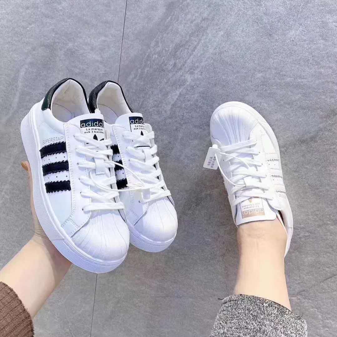 X882萧瀚2020新款女士真皮休闲运动小白鞋产品图