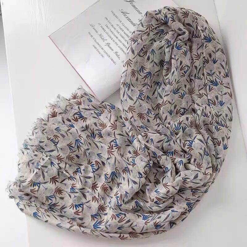 Scarf Women Travel Vacation Sun Protection Air Conditioning Shawl Beach Towel Gauze Scarf Specification drawing