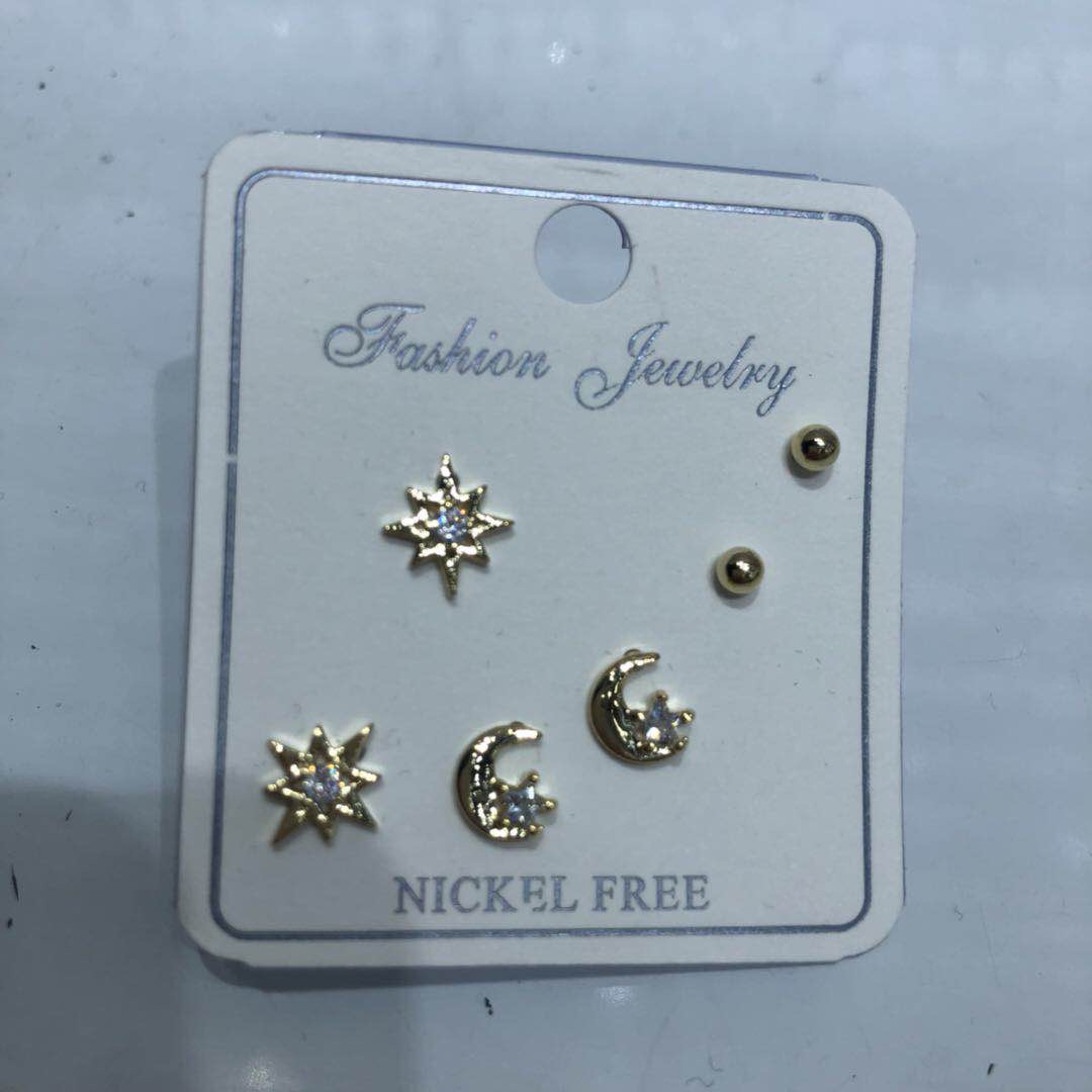 Factory direct sales of copper inlaid zircon AB style stud jewelry