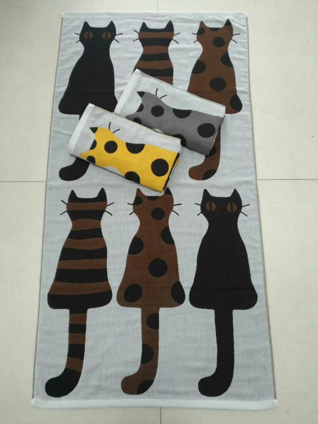 Customized comfortable household couple towels with starry sky embroidery and plain pure cotton towels for daily use at home details Picture