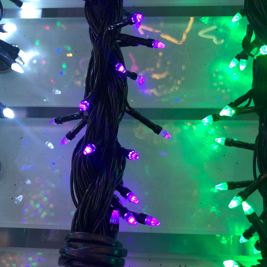 圣诞树装饰灯具灯帘多彩装饰灯串圣诞灯串细节图