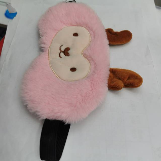 新品粉色卡通小羊眼罩遮光睡眠眼罩弹力发带细节图