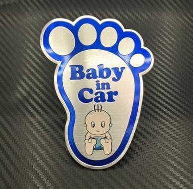 baby in car 进口材质铝合金车贴L-28901     1