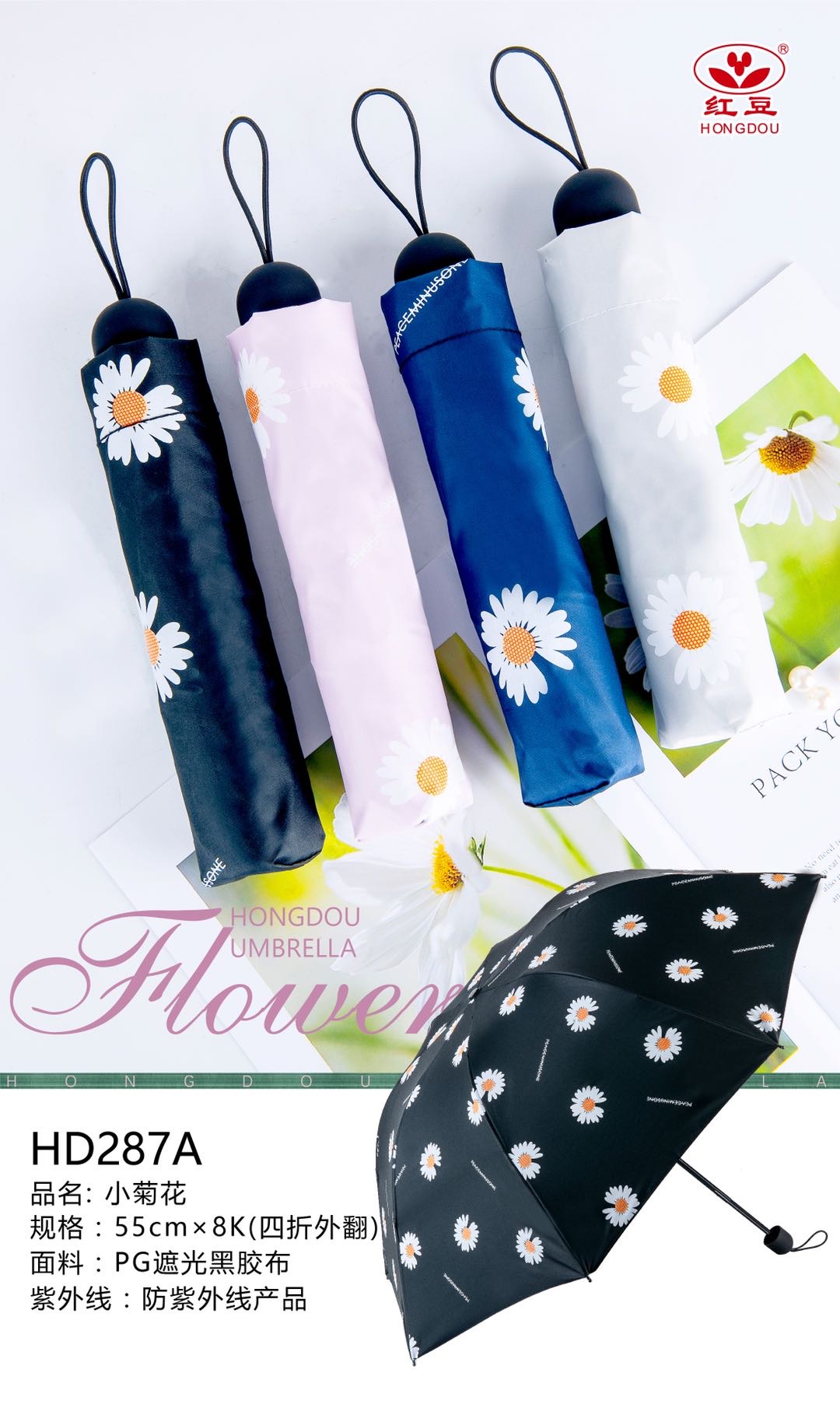 Self-opening and self-closing umbrella details Picture