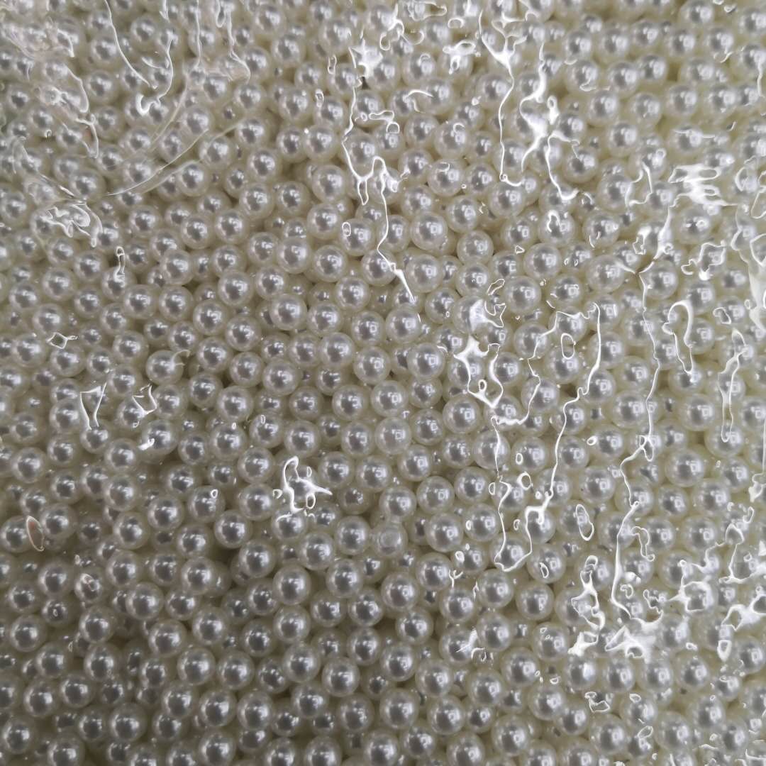 Simulated beige plastic pearl DIY jewelry accessories, crystal bead curtain, positioning beads, eco-friendly positioning tube beads, hand-strung beads Specification image