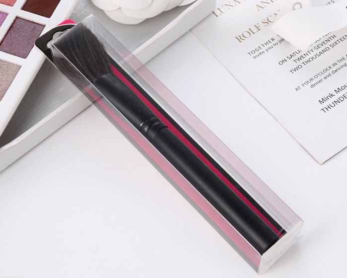New Creative Simple Boutique Soft Slim Wool Blush Brush With Wooden Handle Specification drawing