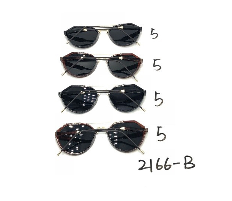 Fashionable large-framed sunglasses, round-framed sunglasses, polarized glasses, Korean version, trendy and trendy, high-end metal women's style 2116B Specification image