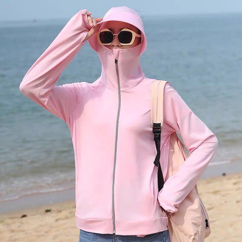 Sunblock Clothes Female Summer 2020 New Sunblock Clothes Long Sleeve Anti-Ultraviolet Breathable Sunblock Fir Ice Silk Sun-Protective Clothing Coat