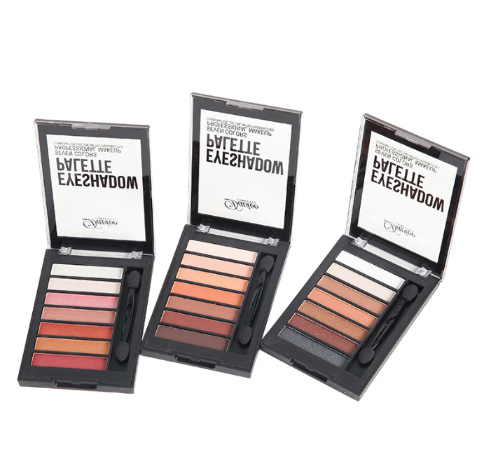 Davioo 7 Color Plastic Box Earth Color Eyeshadow Tray Is Not Easy To Decolorize D1850 Specification drawing
