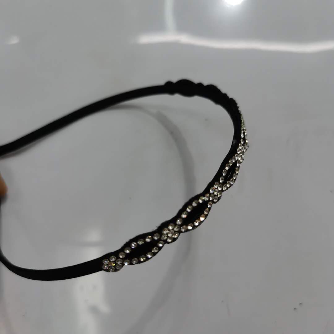 Korean Version Of The Fashion Foreign Style With Hot-Selling Alloy Headband Drill Head Buckle Specification drawing