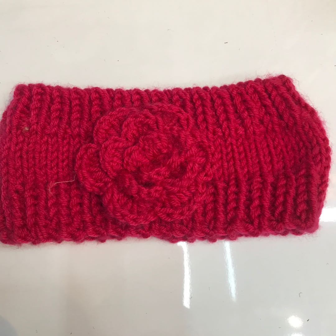 Woolen knitted braided large and wide hair band and headband accessories