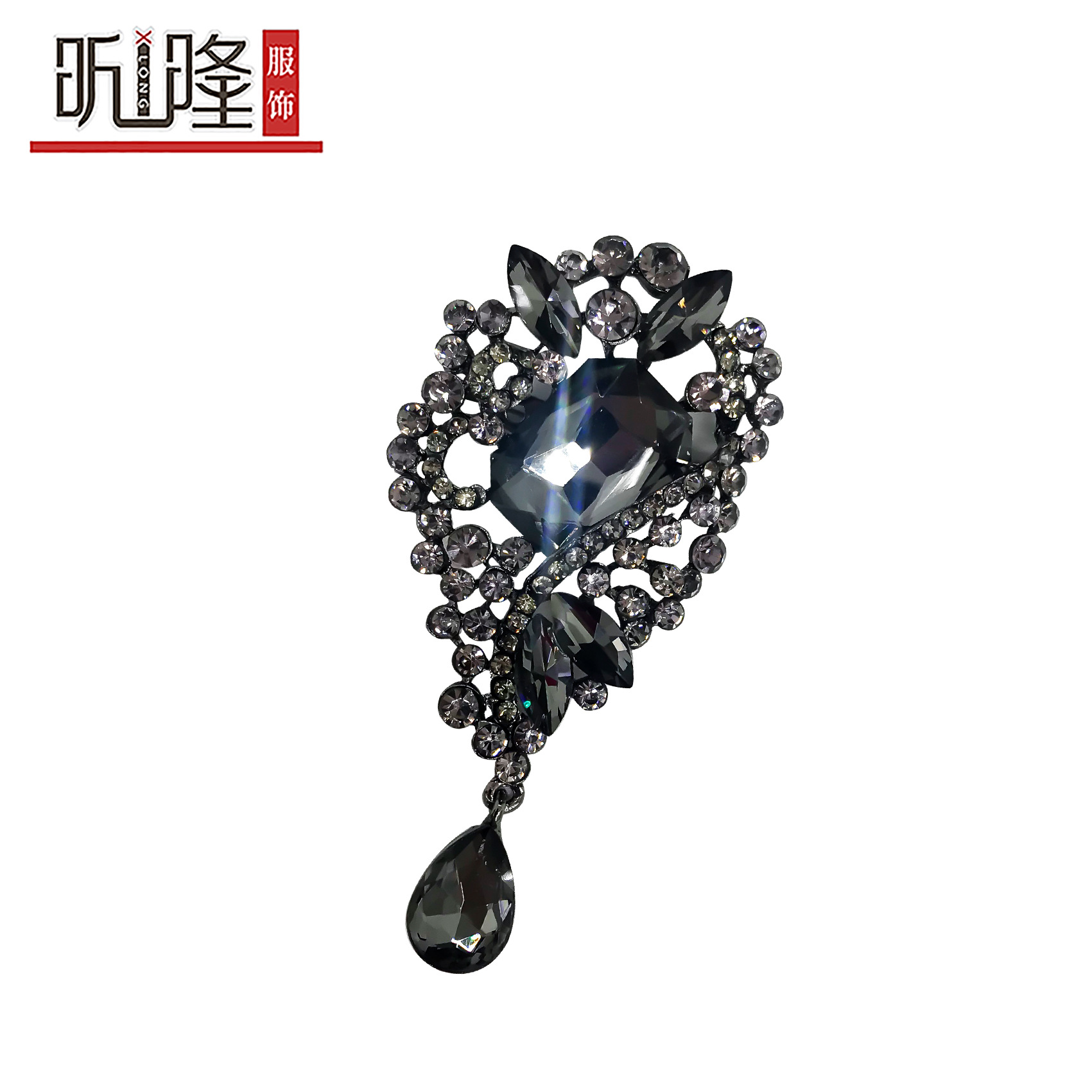 Broche de perlas con diamantes alloy strass broche ornamentos details Picture