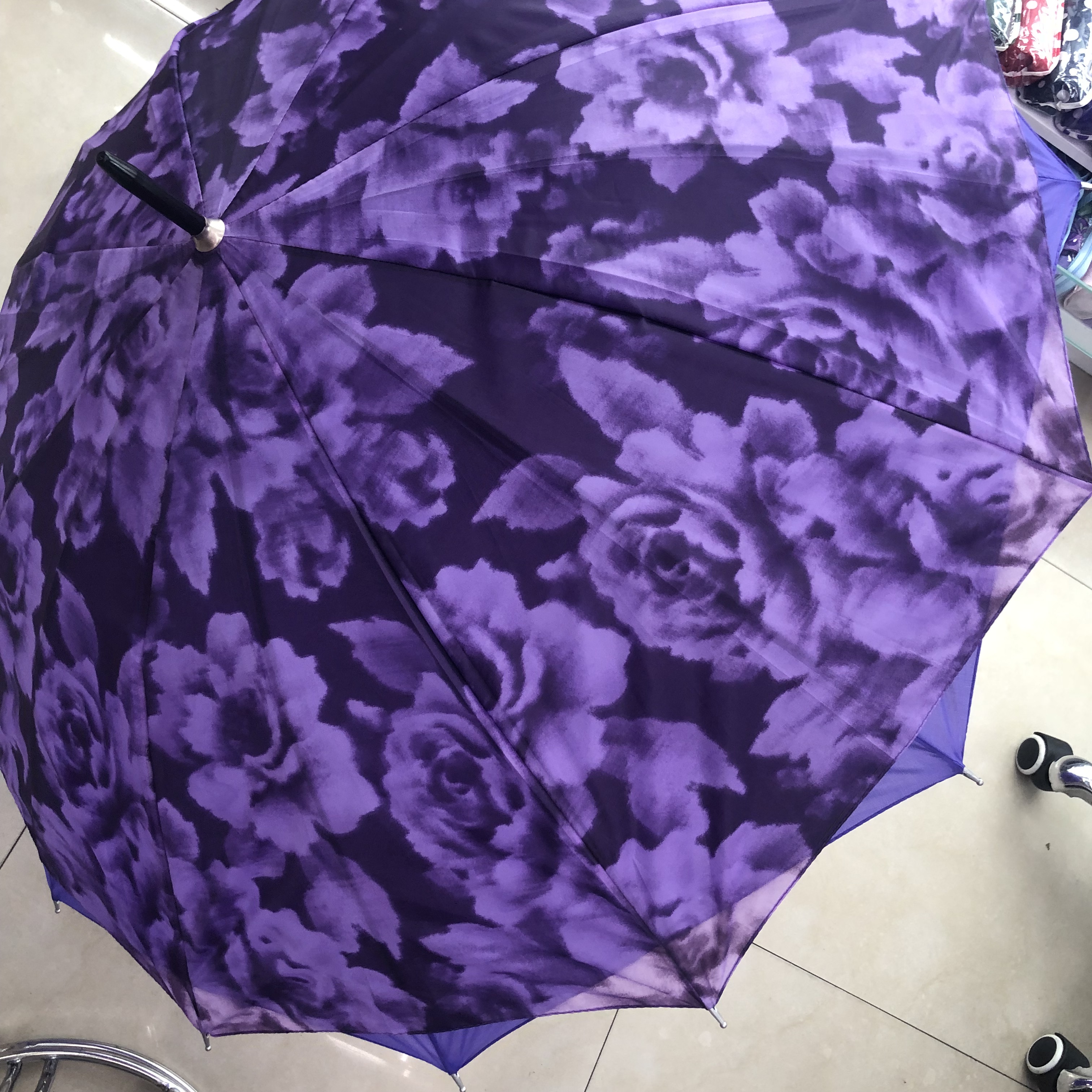 Straight Umbrella Paradise Umbrella Folding Rain And Sun Umbrella Sunblock Uv Umbrella Sunshade Umbrella Men And Women Purple details Picture