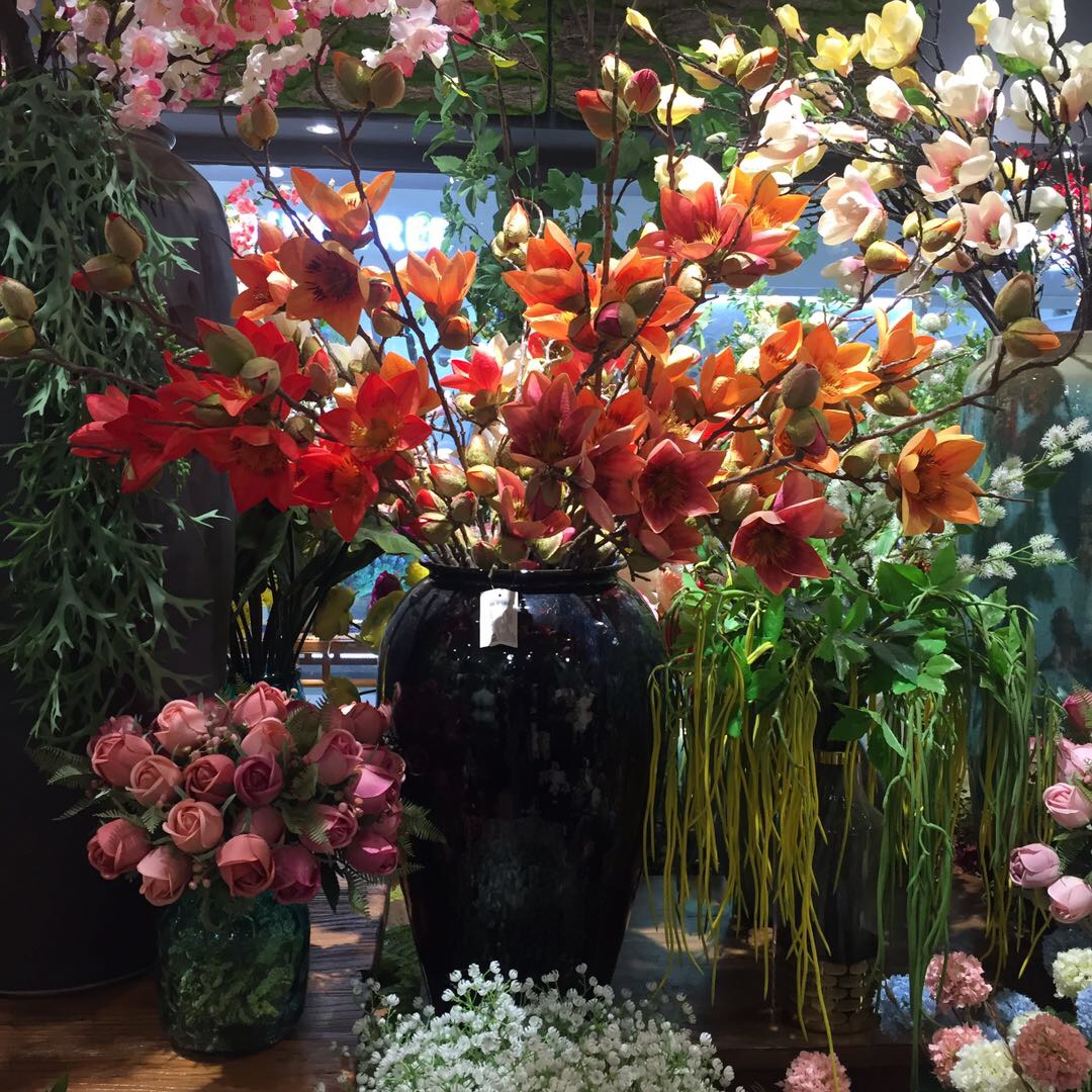 Simulated flower crafts simulated flowers, cotton, Hibiscus, magnolia flowers, home decoration furnishing parts manufacturers direct selling spot supply