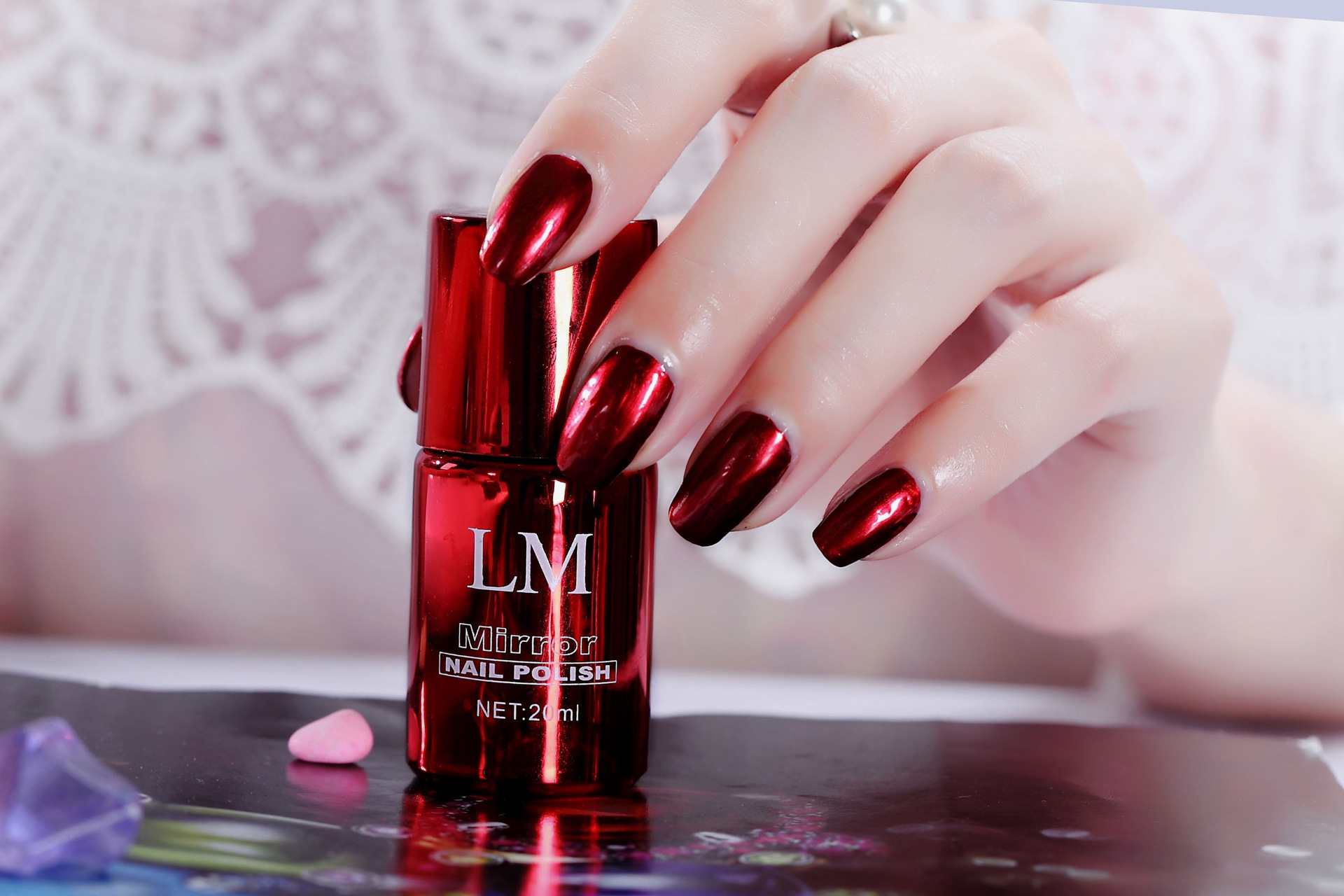 LM2017 new mirror silver metallic stainless steel nail polish is a bestseller sold directly by the contract manufacturer