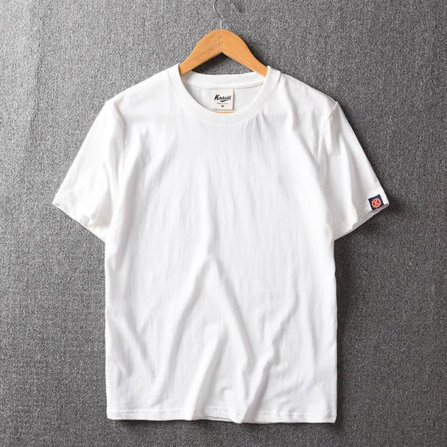 Comercio exterior hombre casual cuello redondo camiseta hombre manga corta 2021 nuevo verano color sólido algodón cuerpo blanco media manga tendencia legging