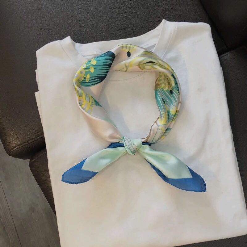 Scarf Autumn-Style Small Silk Scarf For Women All Decorative Printed Headscarf Spring details Picture