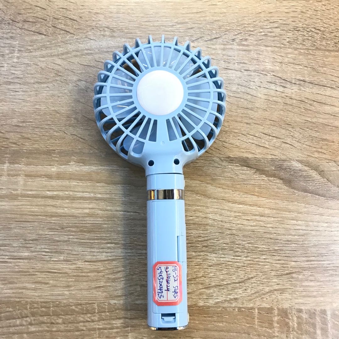 USB mini silent small fan, rechargeable spray fan, small student dormitory office portable air, blue handheld Specification image