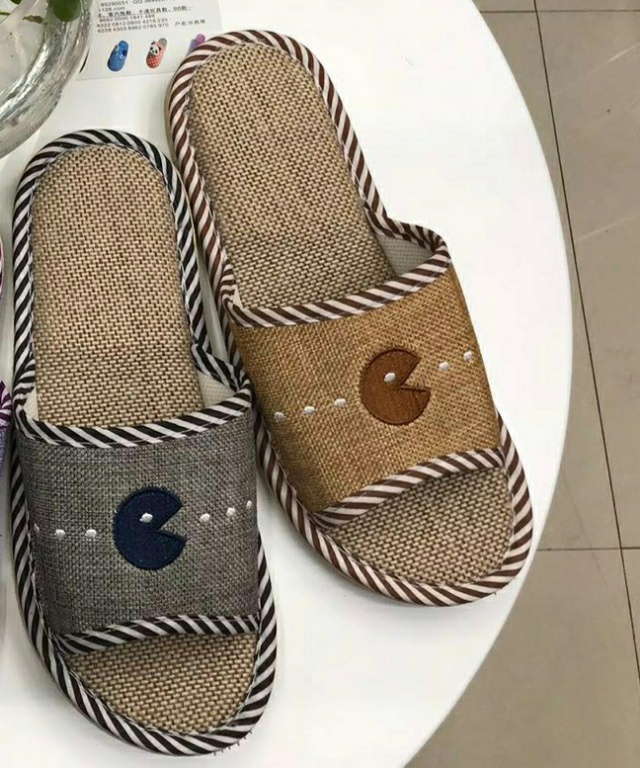 Linen slippers for women's home floor, soft sole, anti-slip and breathable, suitable for all seasons, women's cotton and linen slippers for women Specification image