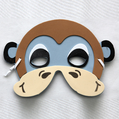EVA猴子面具厂家儿童卡通动物面具幼儿园玩具节日礼品mask道具