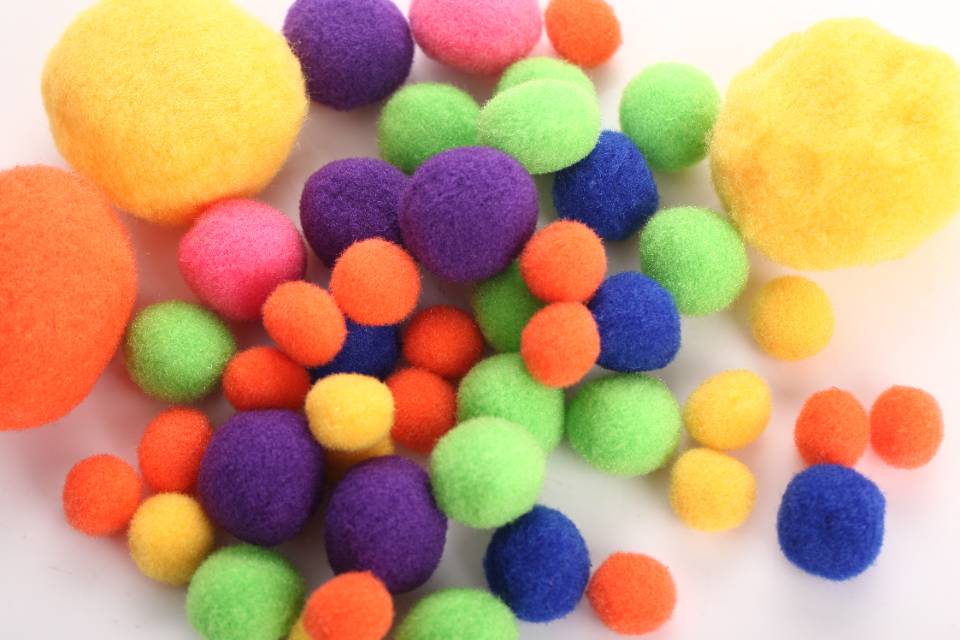 高弹彩色毛球幼儿手工diy用品细节图