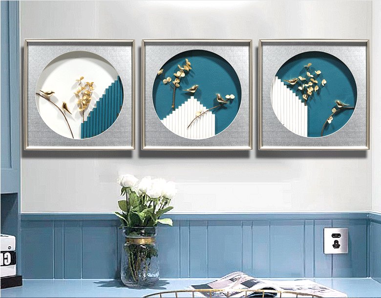 Direct sales from the manufacturer of light luxury decorative paintings for living room backgrounds, home sofa wall paintings, modern and simple three-dimensional real paintings