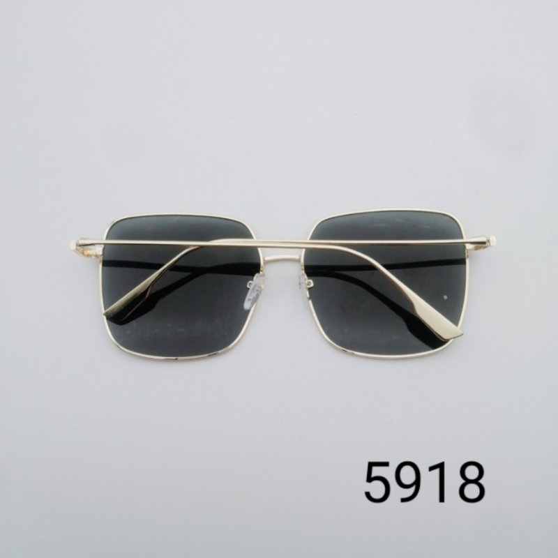 新品时尚墨镜大框方框太阳镜偏光镜韩版网红潮人高档黑色金属男女通用5918产品图