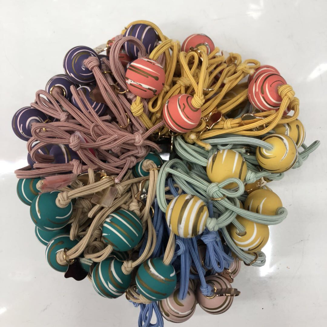 Simple candy hair string female ins hair accessories hair rubber band Korean version of the lovely hair ring web celebrity hair string tie head female accessories thumbnail