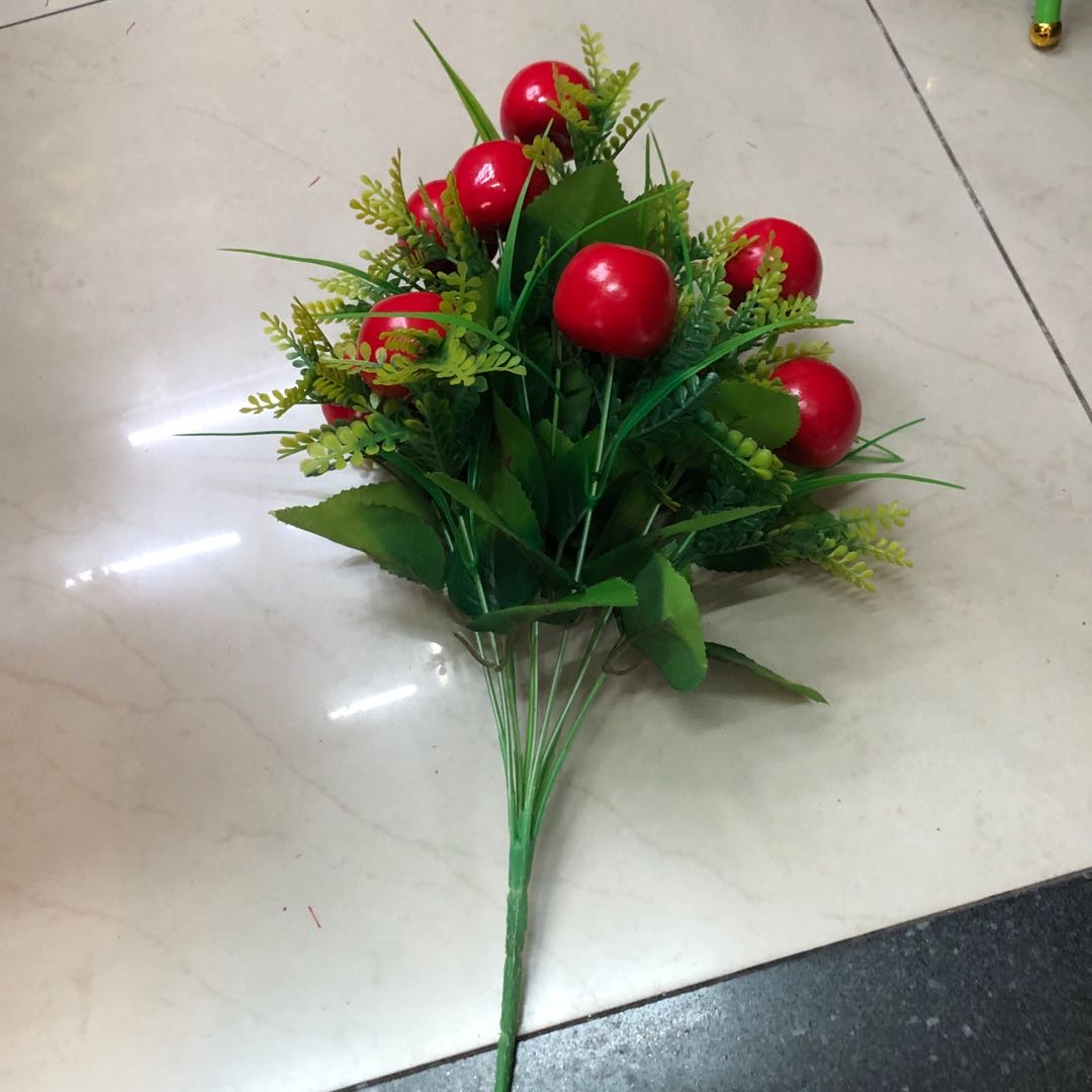 仿真果树客厅餐桌摆件装饰摆设仿红色喜庆婚礼装饰