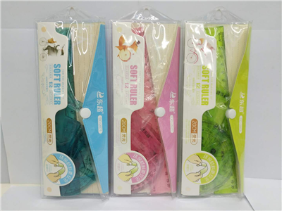 2071荧光软套尺20厘米扣袋刻度清晰性价比高