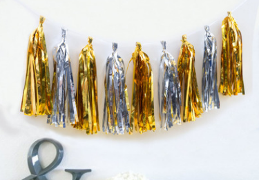 金银纸流苏丝带拉花彩带儿童生日派对婚房