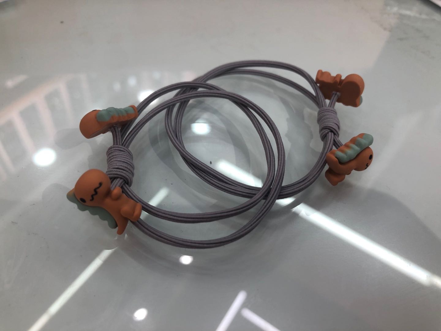 Small dinosaur hair rubber band hair cord headpiece South Korea versatile simple leather cover horsetress hair ring headpiece rope thumbnail