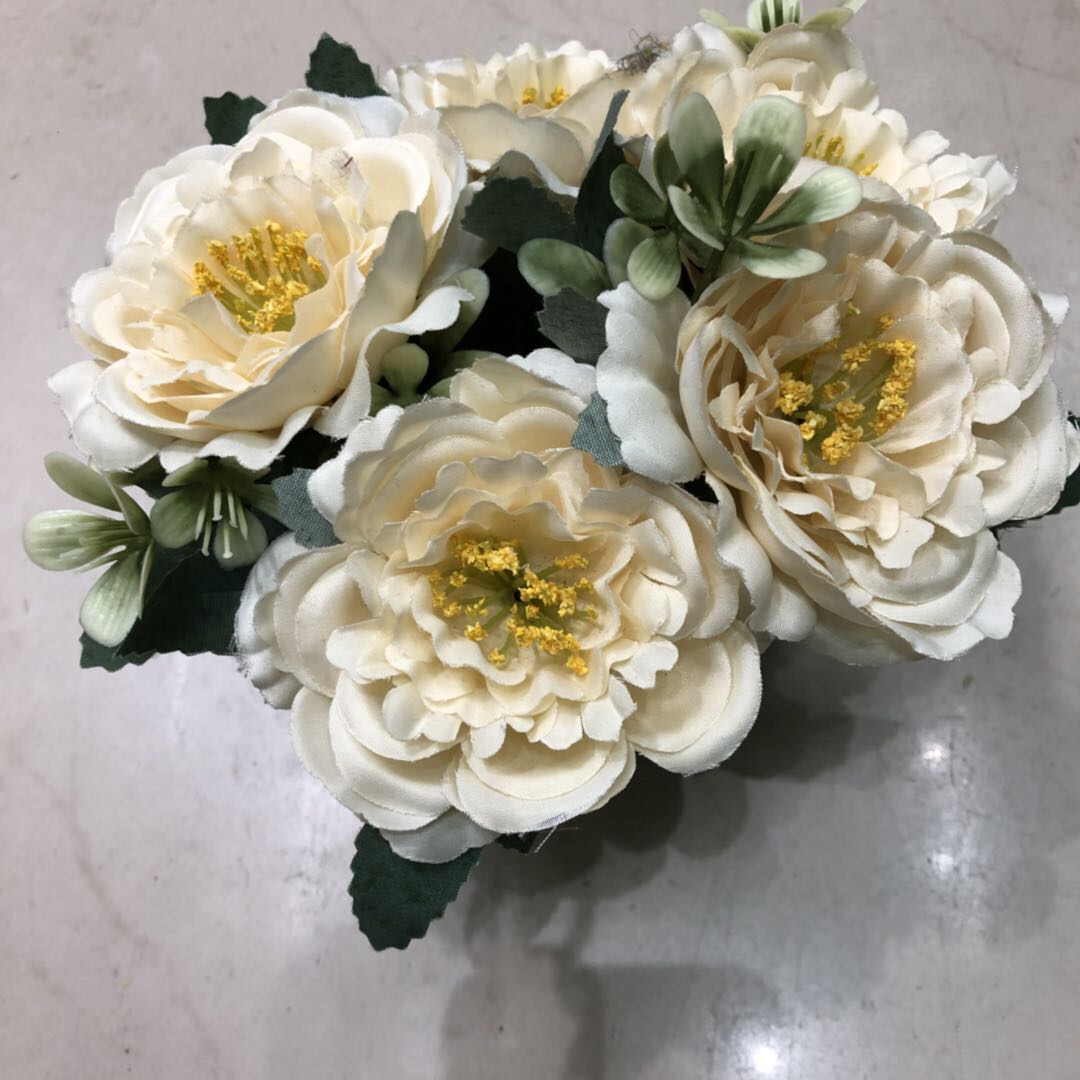 European-style artificial peony bouquets, dining tables, living rooms, bedrooms, wedding decoration flowers, artificial flowers, silk flower arrangements, flower art