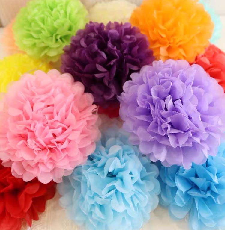 Children's birthday party wedding supplies wedding wedding decoration decoration paper flower paper flower ball 8 inches thumbnail