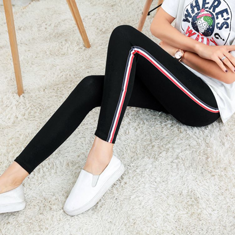 The 2020 Spring and autumn new style of leggings for women: Nine-inch magic pants, high-waisted tight stretch pants details Picture