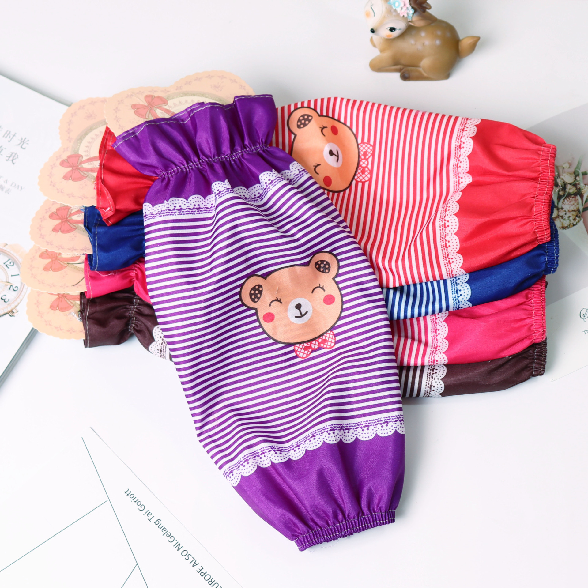 Men's Sleeves Long Work Sleeves Wear-Resistant Anti-Dirty Work Room Cute Female Trend Korean Version Autumn And Winter details Picture