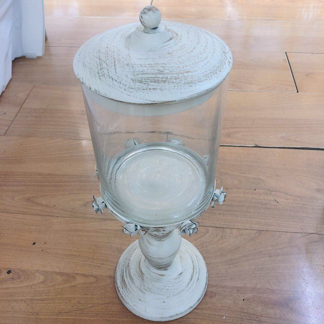 美式白色香薰烛台烛光晚餐婚庆摆件蜡烛台酒店客厅西餐厅餐桌摆件