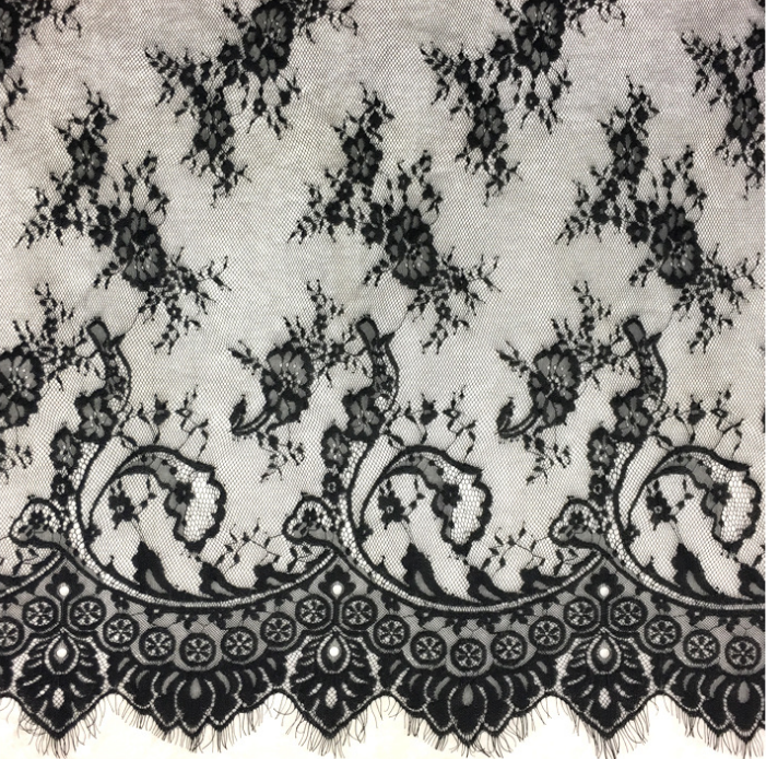 Lace factory's hot-selling embroidery accessories, lace, wholesale curtain lace, best-selling eyelash lace Specification image