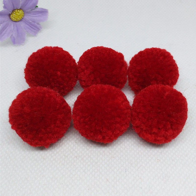 彩色毛线圆球毛绒球球耳环挂饰配件diy饰品材料产品图