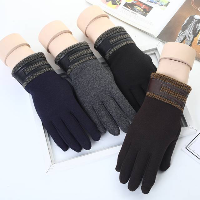 Bohang's new no fleece gloves anti-cold and windproof touch-screen gloves for outdoor cycling and driving fashionable men with fleece gloves thumbnail