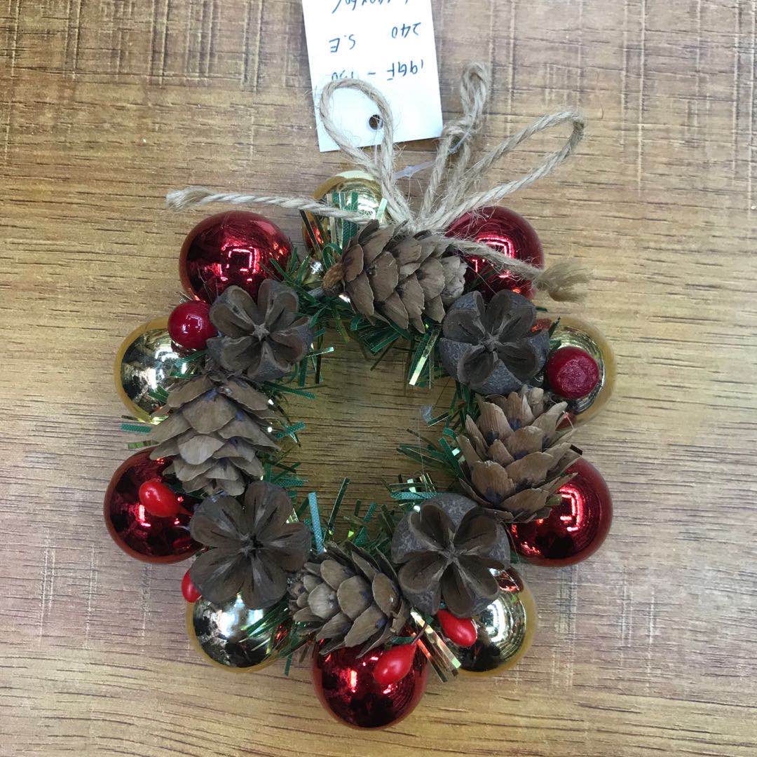 Christmas ornaments, holiday supplies, pine nut garland wood home photography decorations thumbnail