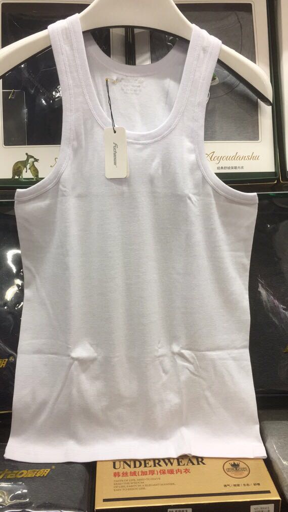 Men's vest 100% cotton Slim bodybuilding Hurdles base solid color 100% cotton vest for men in summer thumbnail