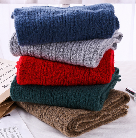 Fashionable, trendy, versatile and warm floral knitted scarves for both men and women