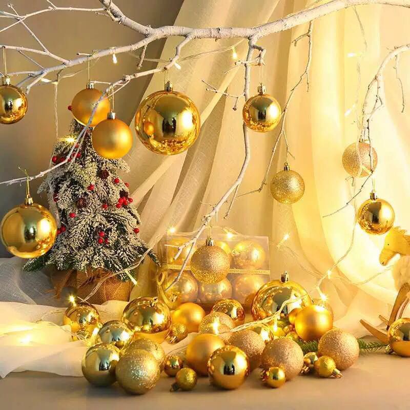 圣诞节装饰品吊球彩球圣诞树装饰店铺场景布置吊顶天花板装饰挂件详情图2