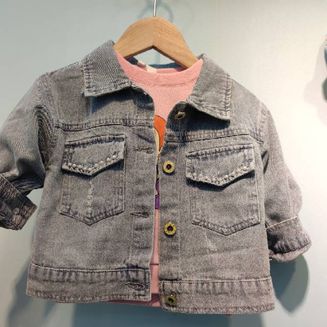 Spring and Autumn Korean baby jacket casual jacket loose boy cowboy coat thumbnail
